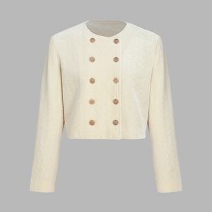 Cider ivory quilted cropped blazer